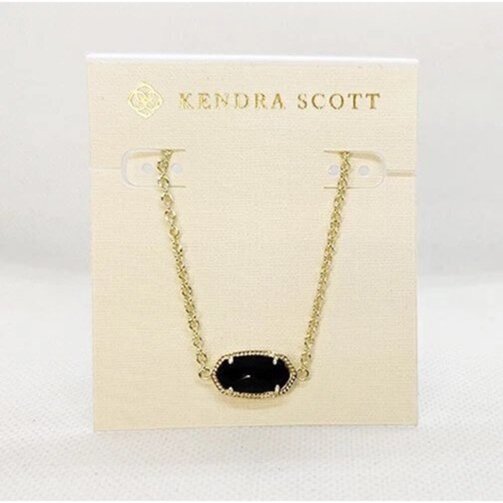 Kendra Scott Elaina Adjustable Gold Chain Bracelet In Black